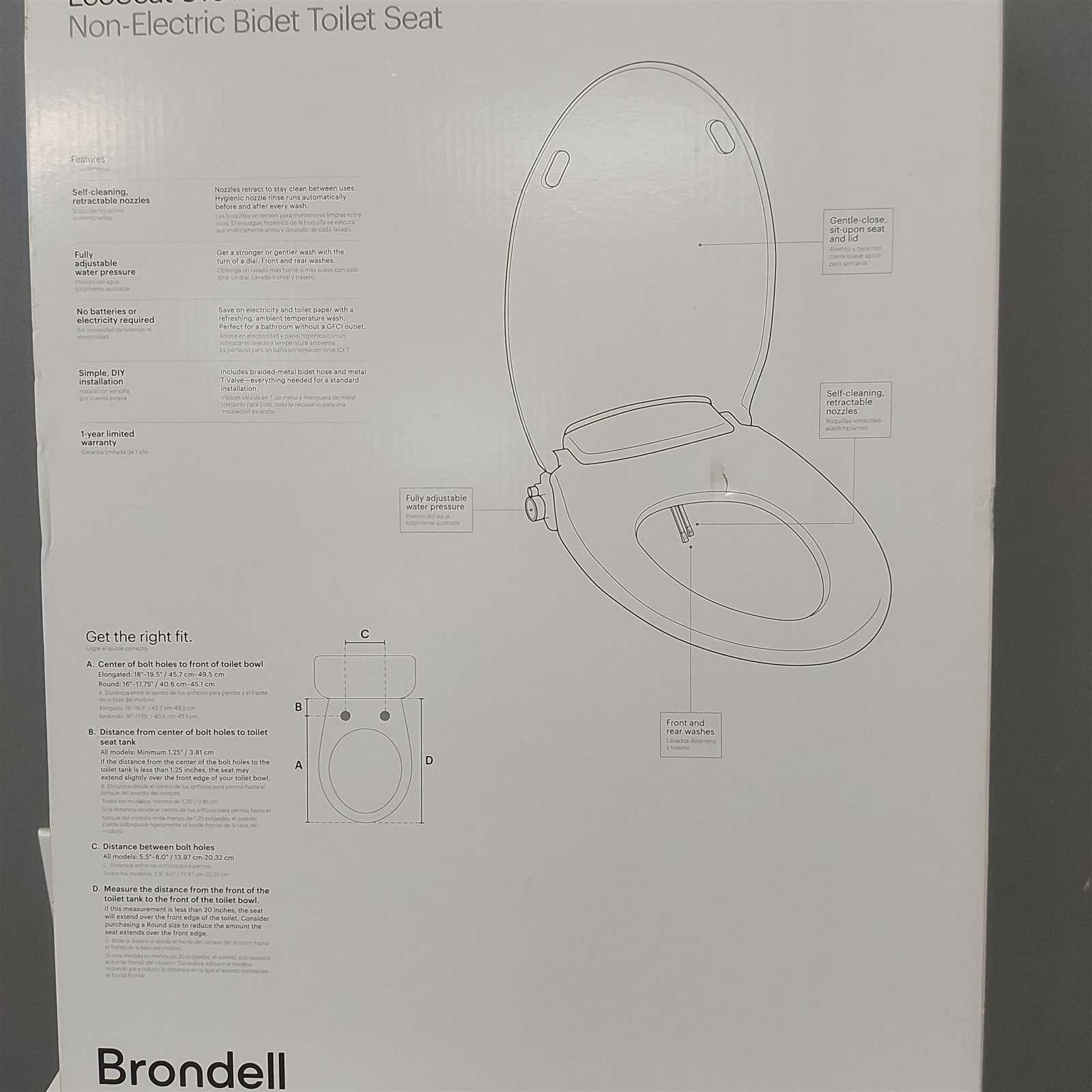 brondell bidet parts diagram