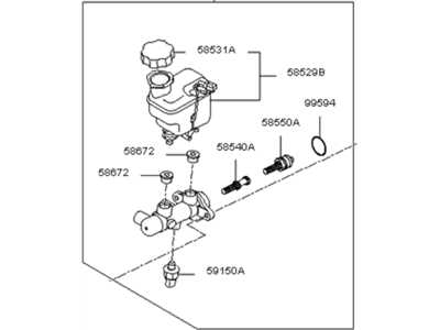 brake master cylinder parts diagram