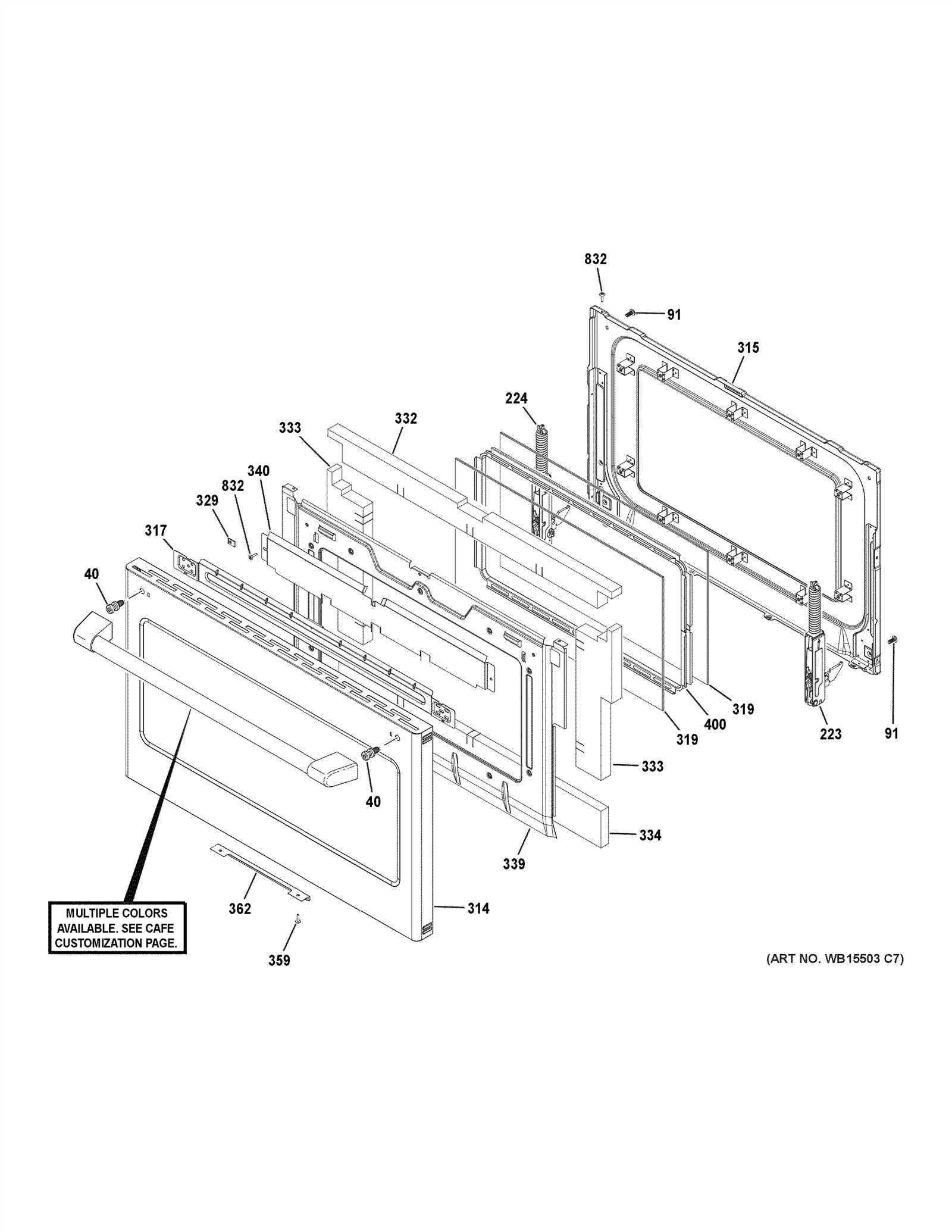 ge cafe range parts diagram