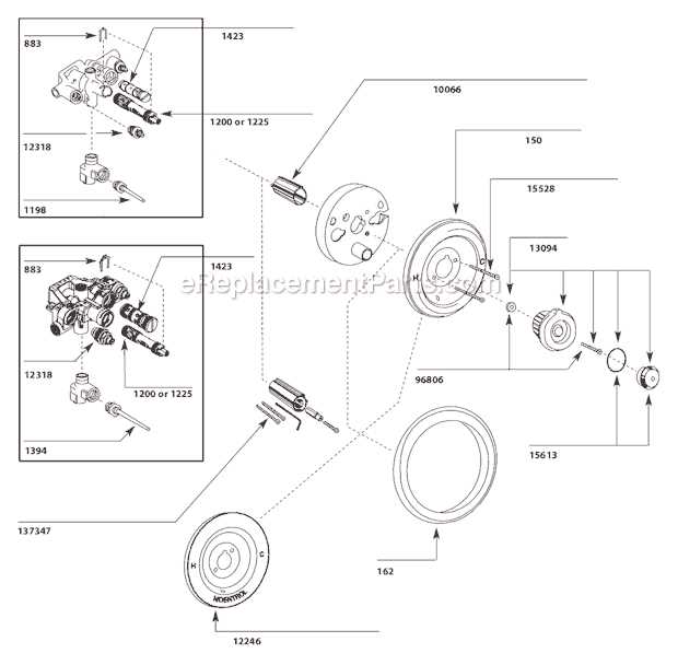 moen single handle shower faucet parts diagram