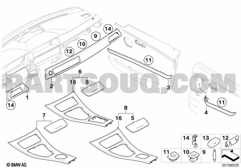 bmw interior parts diagram