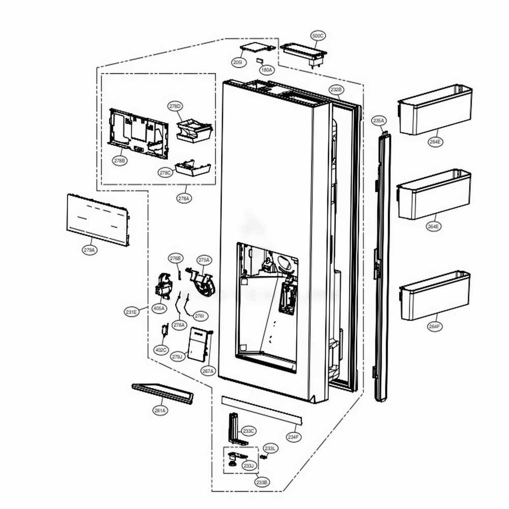 french door parts diagram