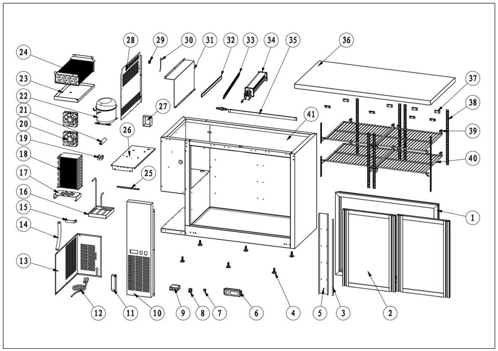 fridge parts diagram