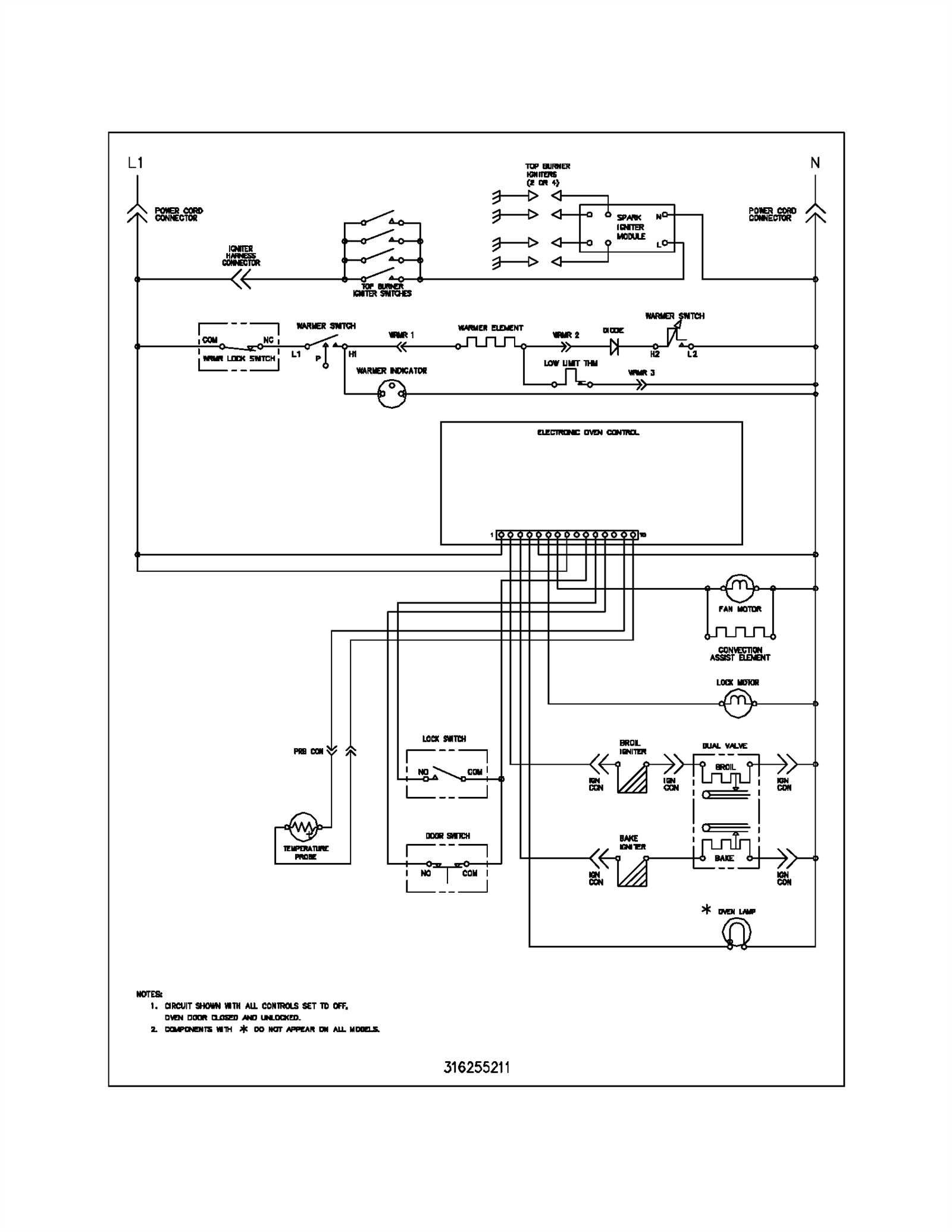 frigidaire gallery stove parts diagram