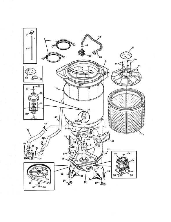 frigidaire laundry center parts diagram