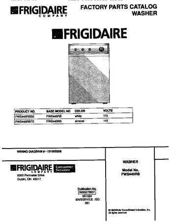 frigidaire washer parts diagram