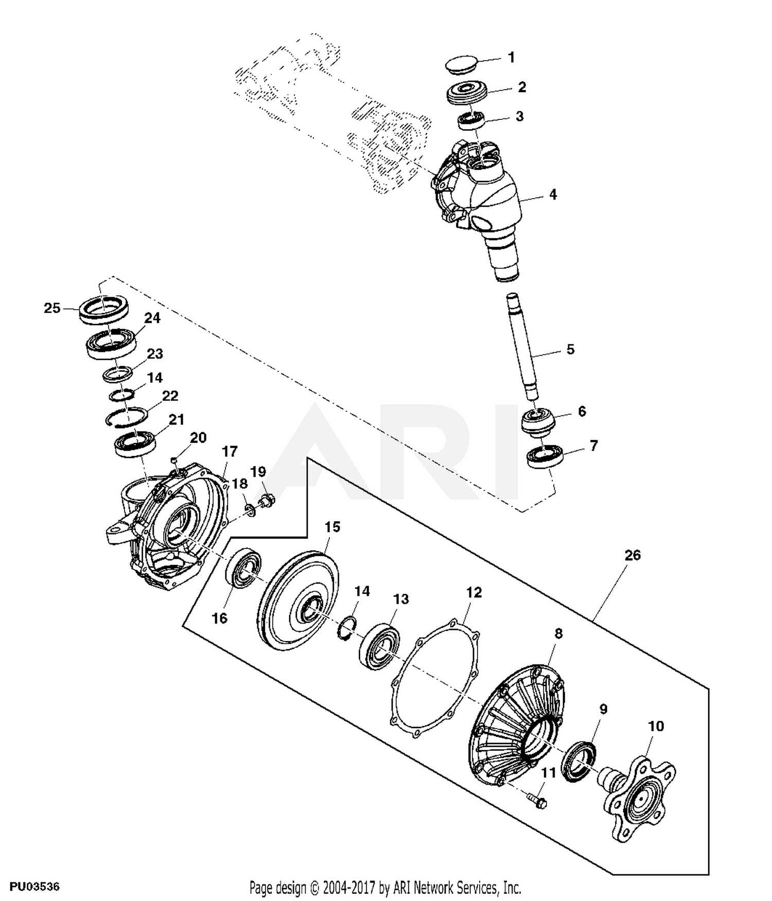 front axle parts diagram