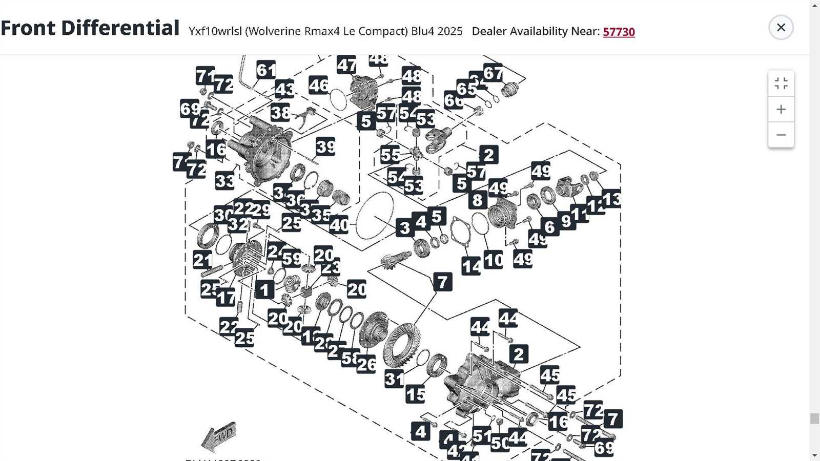 front differential parts diagram