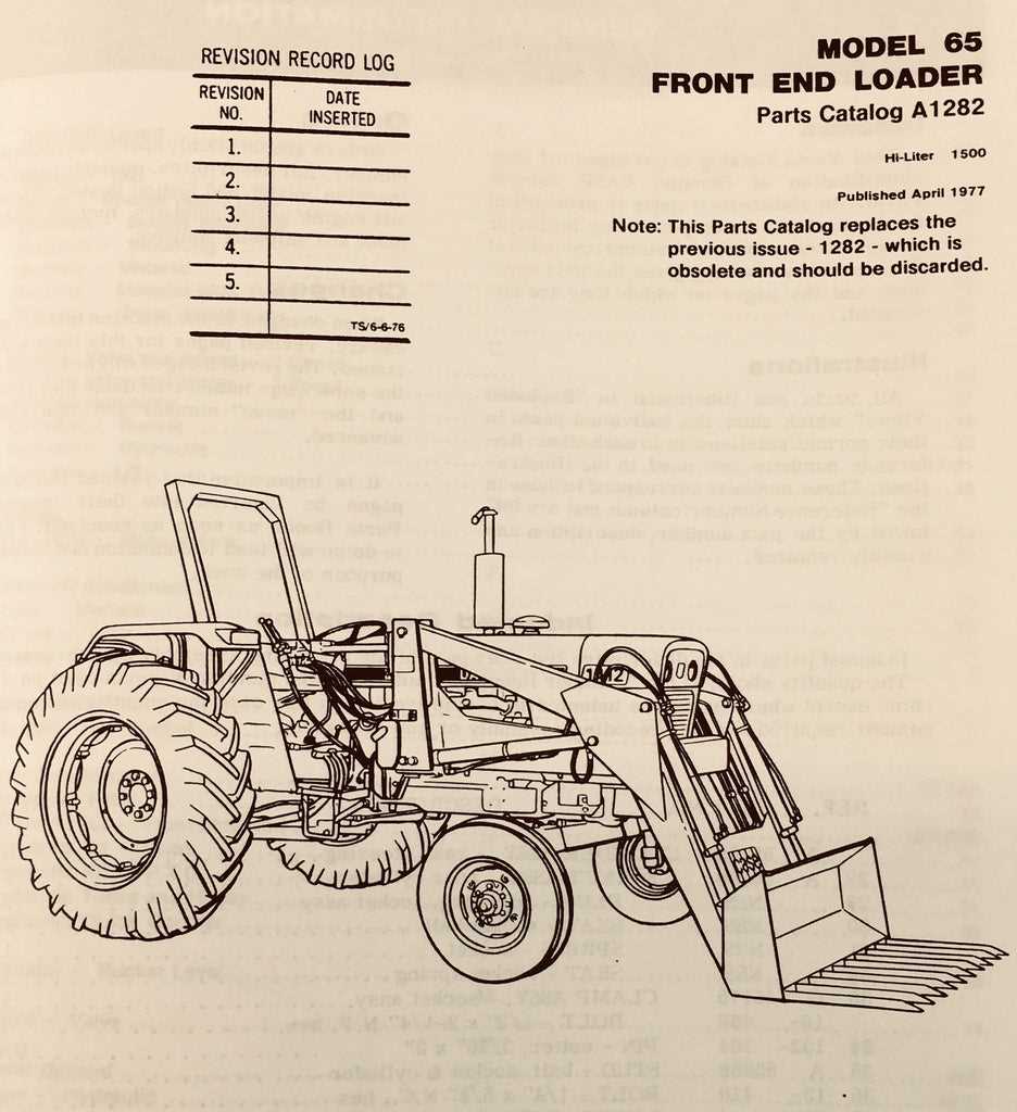 front end loader parts diagram