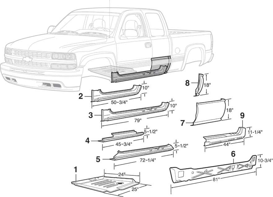 chevrolet silverado parts diagram