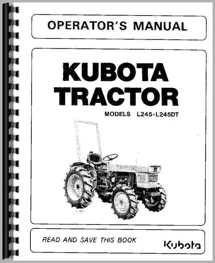 kubota l245dt parts diagram