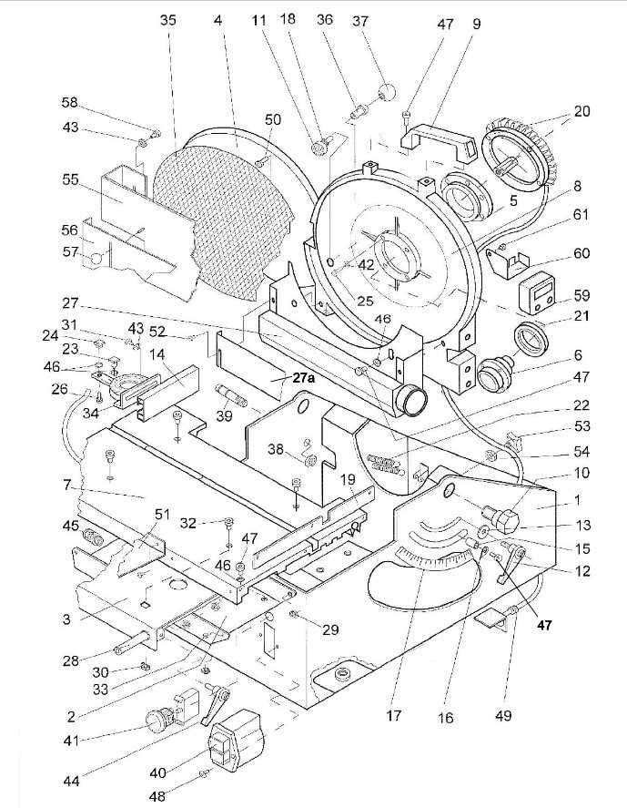 craftsman miter saw parts diagram