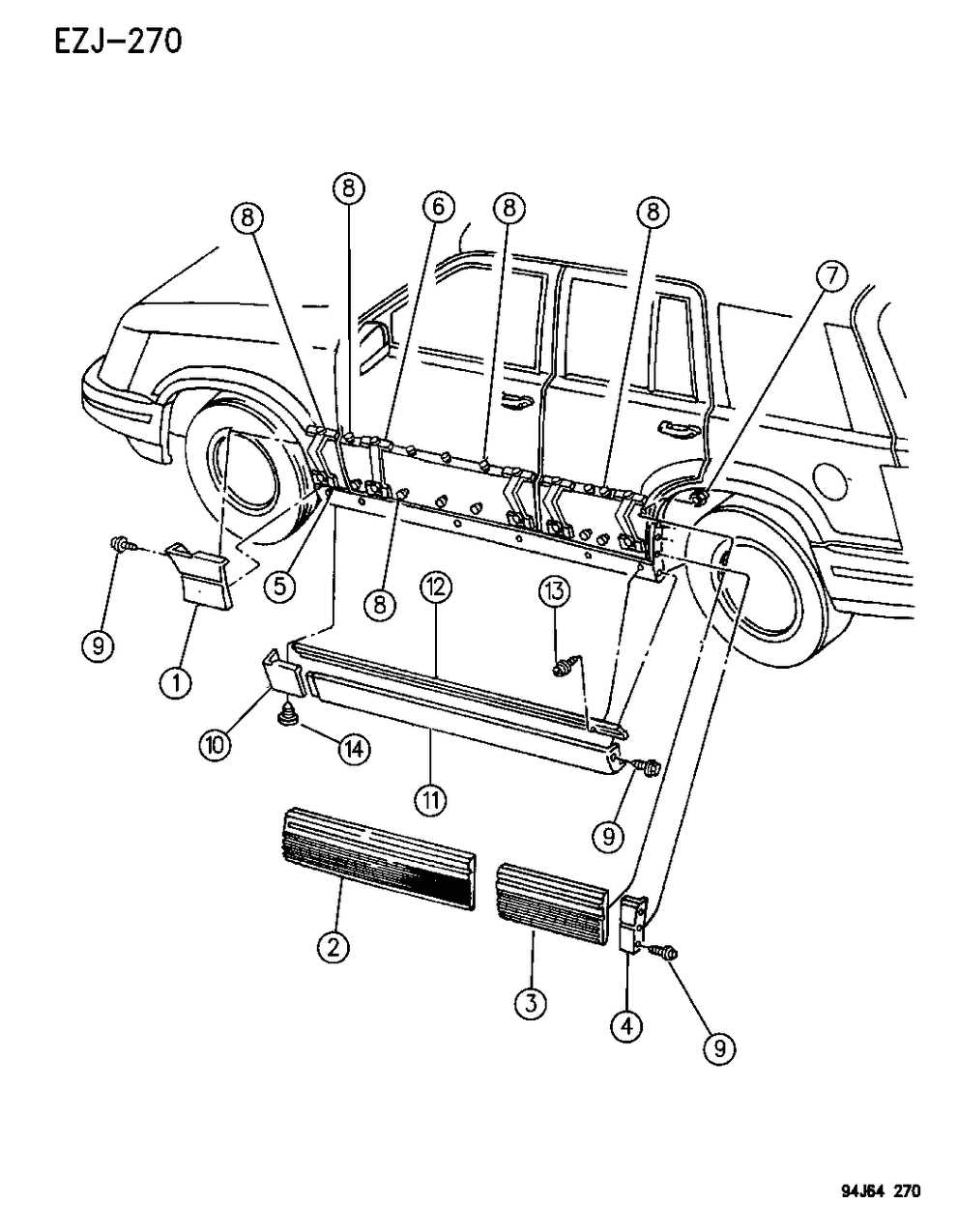 jeep grand cherokee parts diagram