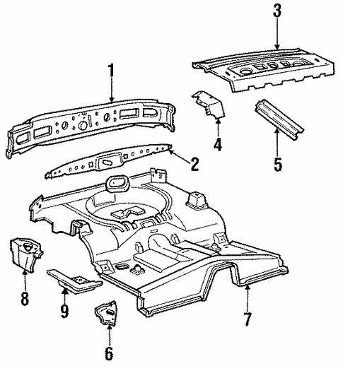 mustang body parts diagram