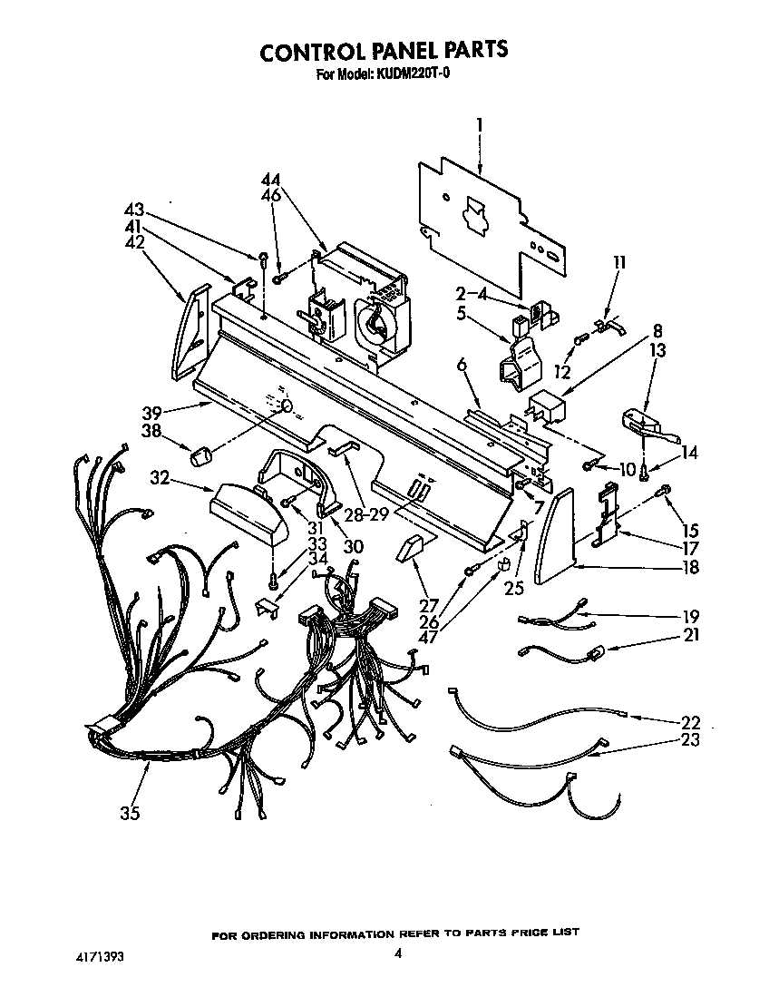 kitchenaid superba dishwasher parts diagram