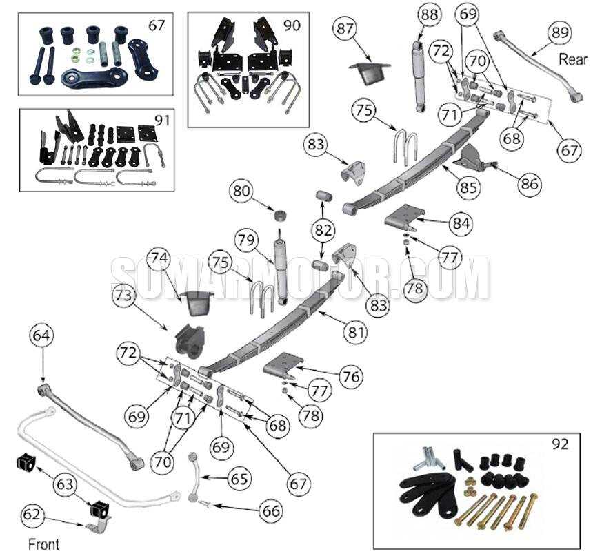 jeep wrangler rear suspension parts diagram