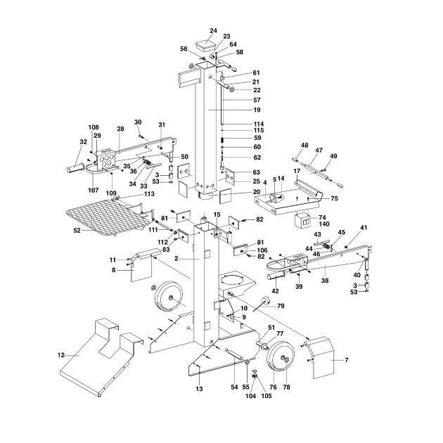 champion log splitter parts diagram