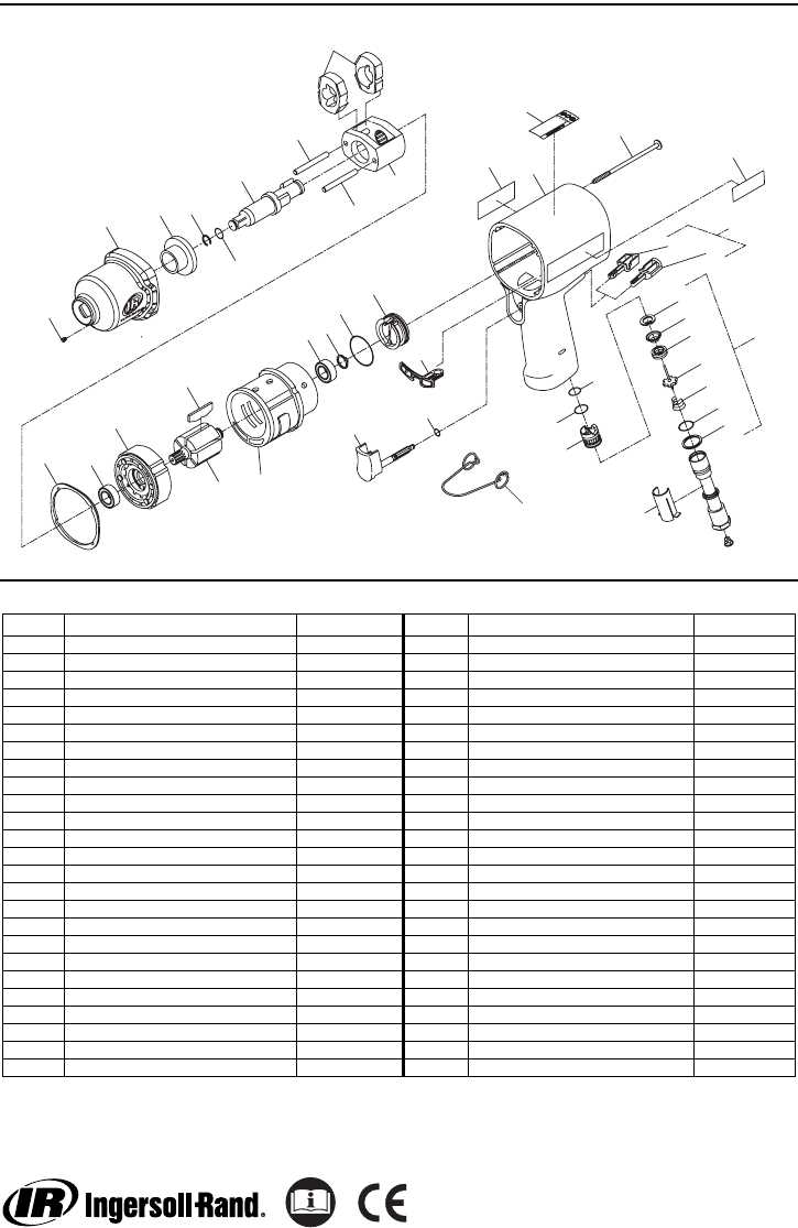 air impact wrench parts diagram