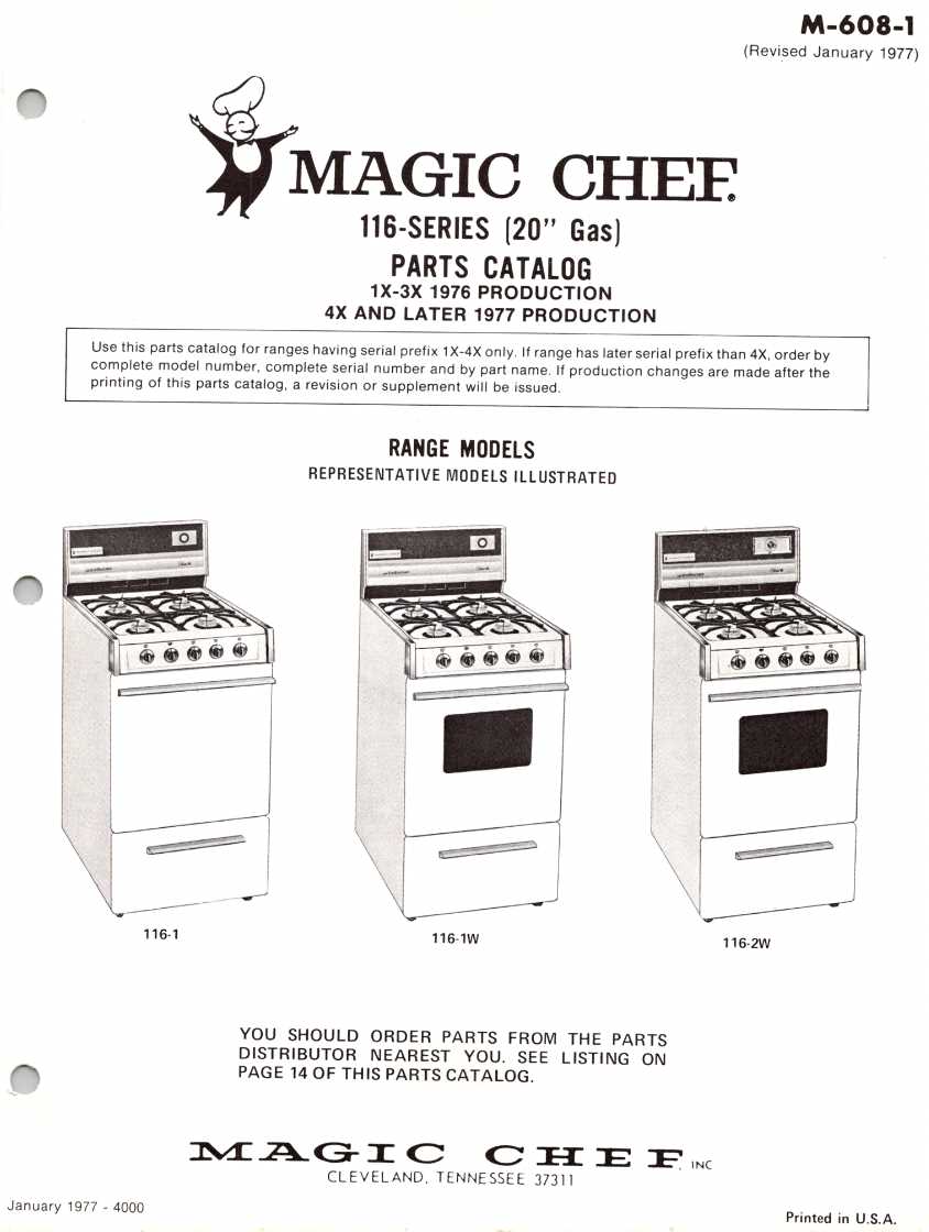 gas range parts diagram