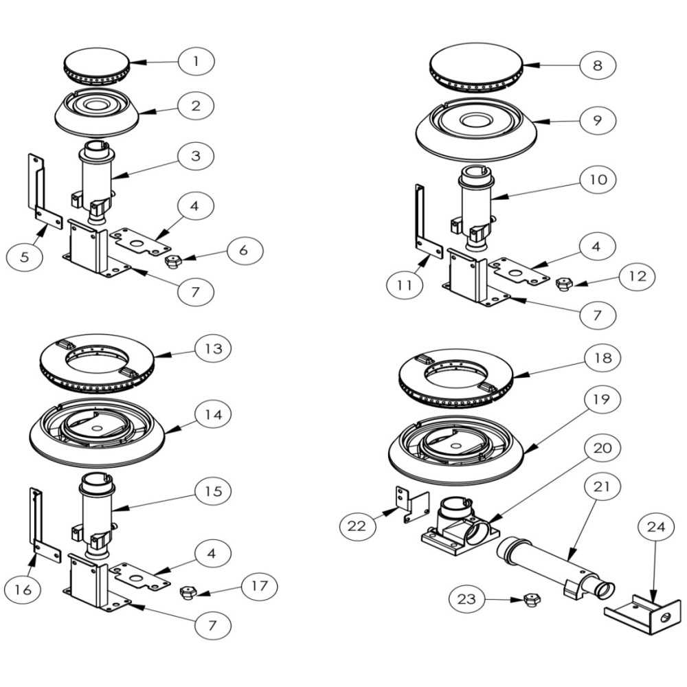 gas stove parts diagram