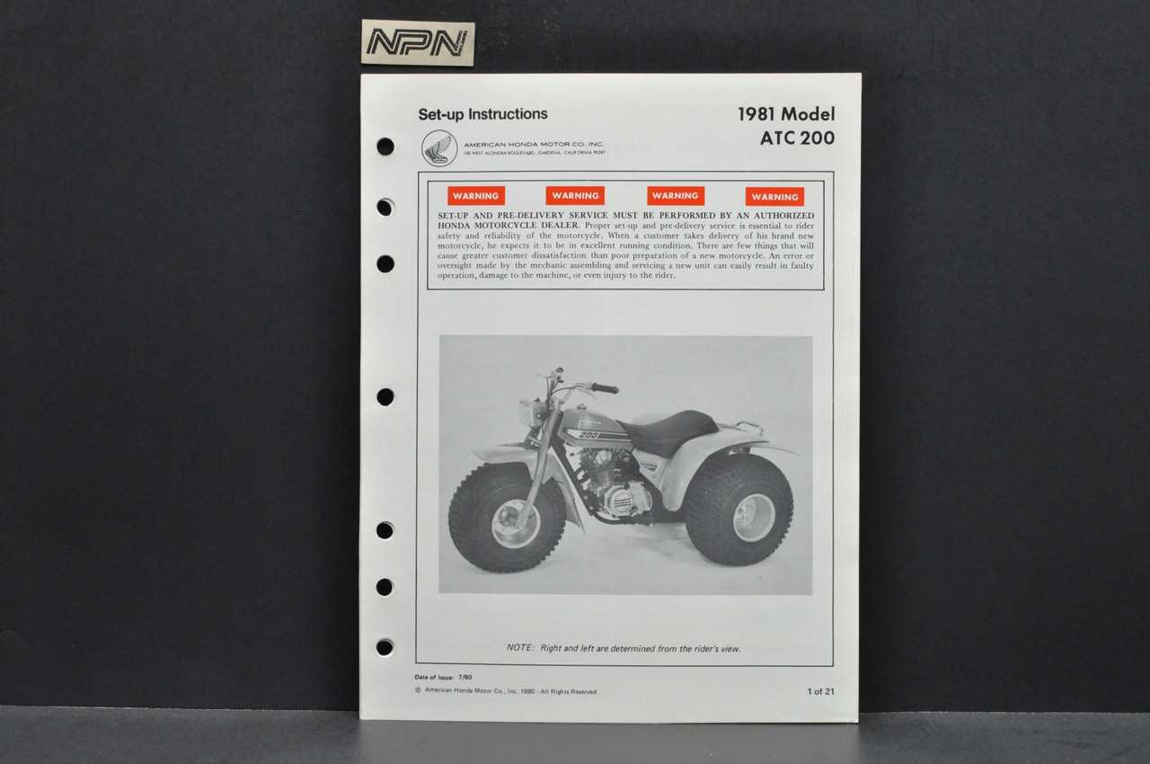 honda atc 200 parts diagram