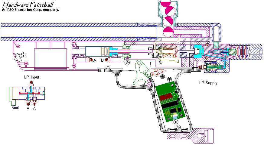 parts of a paintball gun diagram