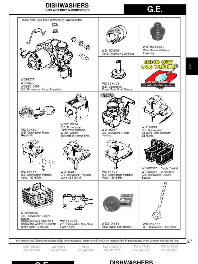 ge dishwasher parts diagram