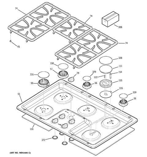 ge gas range parts diagram