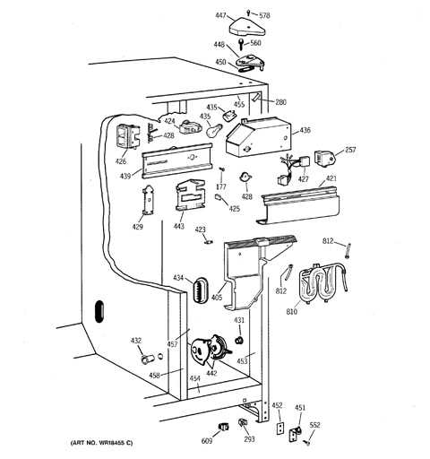 ge side by side refrigerator parts diagram