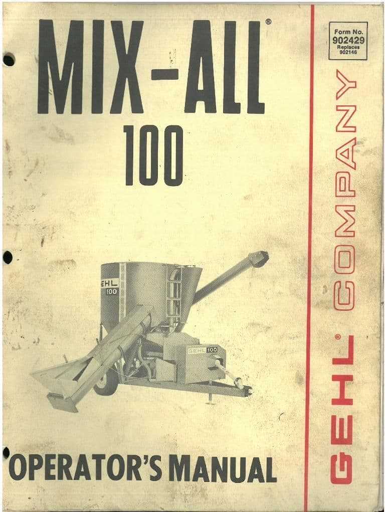 gehl 100 grinder mixer parts diagram