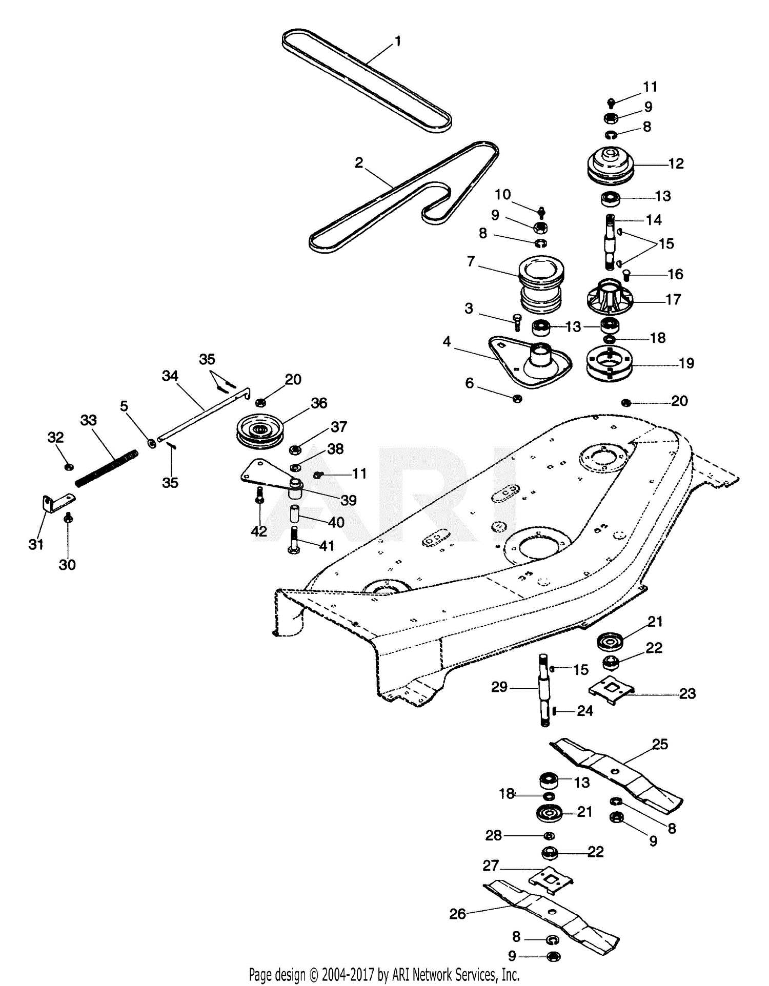 ariens riding lawn mower parts diagram