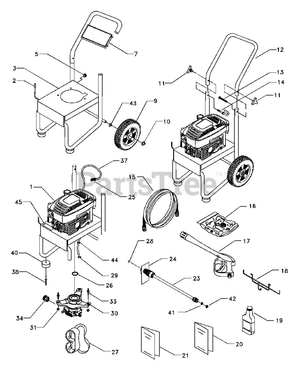 generac 2900 psi pressure washer parts diagram