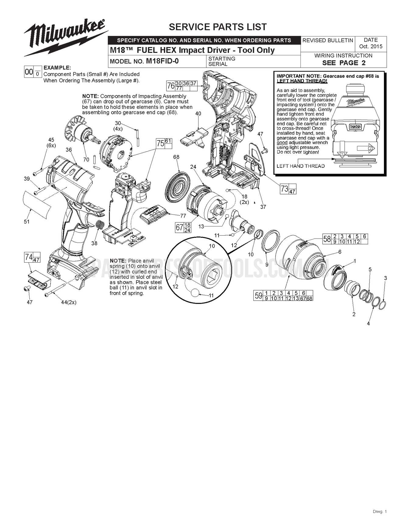 milwaukee m18 chainsaw parts diagram