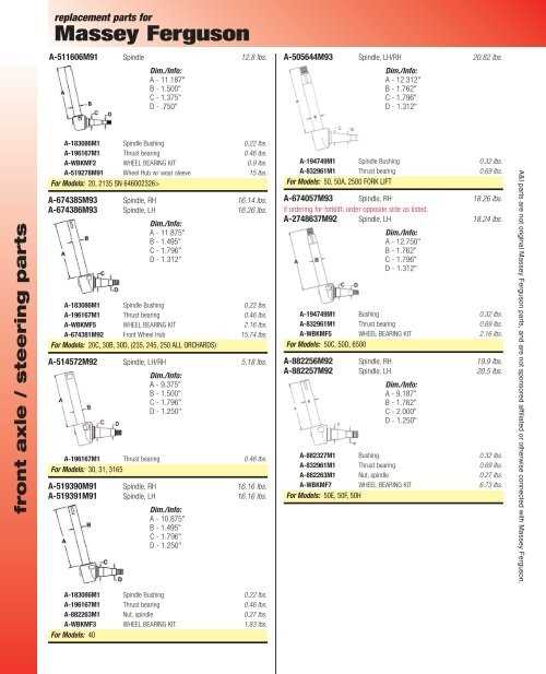 massey ferguson 1105 parts diagram