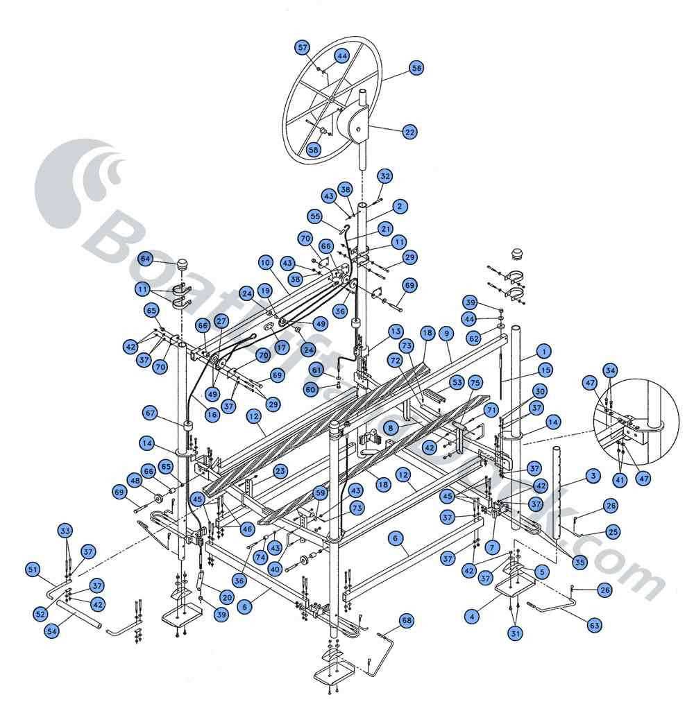 floe boat lift parts diagram