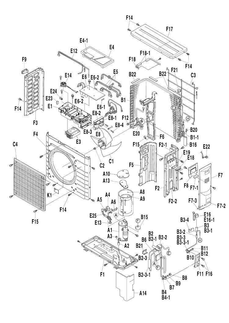 haier portable air conditioner parts diagram