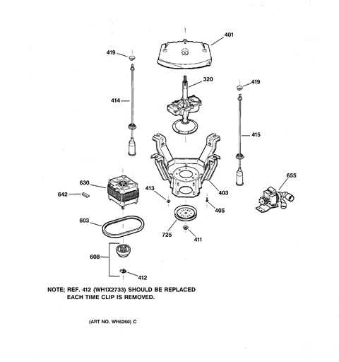 parts diagram for ge washing machine