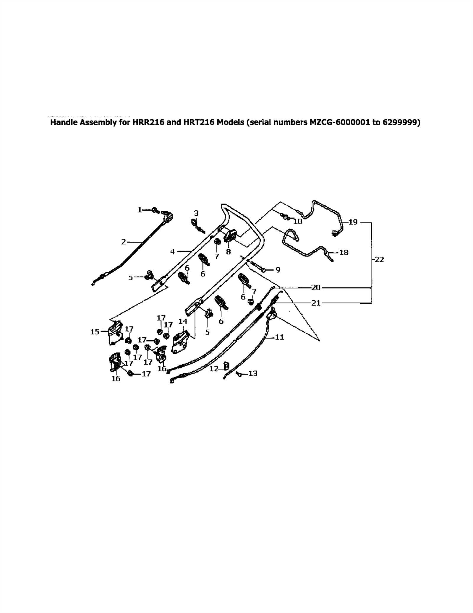 honda hrr216 parts diagram