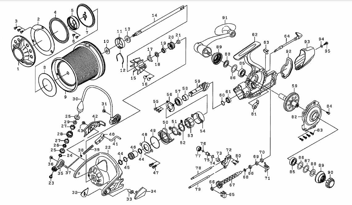 daiwa spinning reel parts diagram