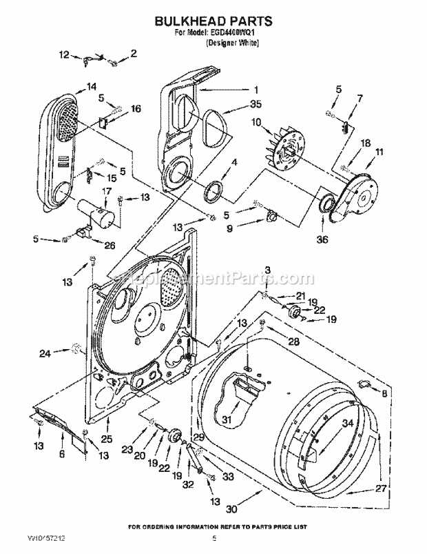 estate washer parts diagram