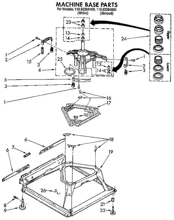 kenmore washer model 110 parts diagram