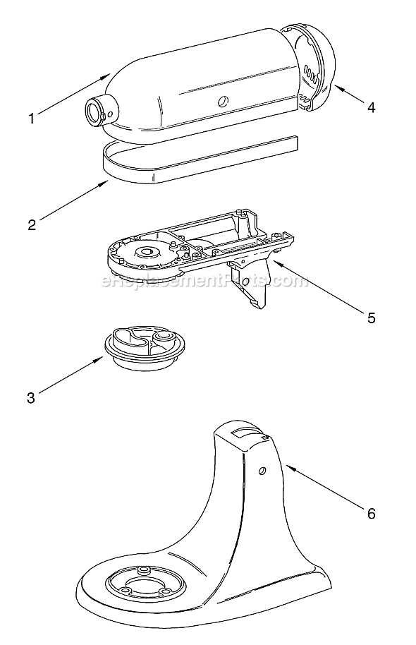 kitchenaid k45 parts diagram