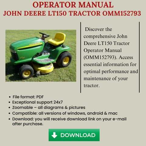 john deere lt150 parts diagram