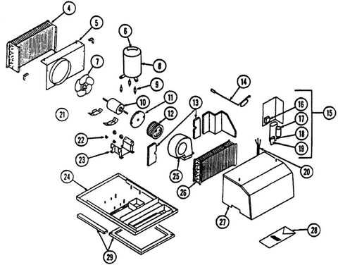 coleman rv air conditioner parts diagram