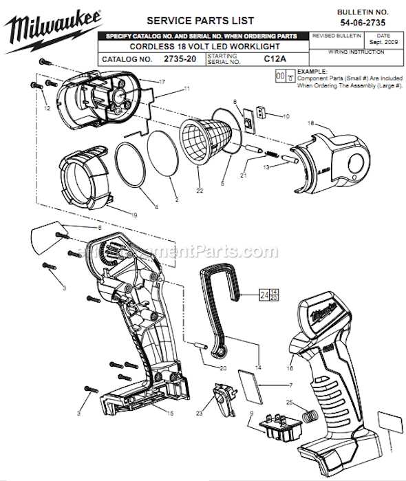 milwaukee 2745 20 parts diagram