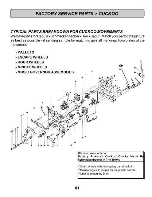 grandfather clock parts diagram