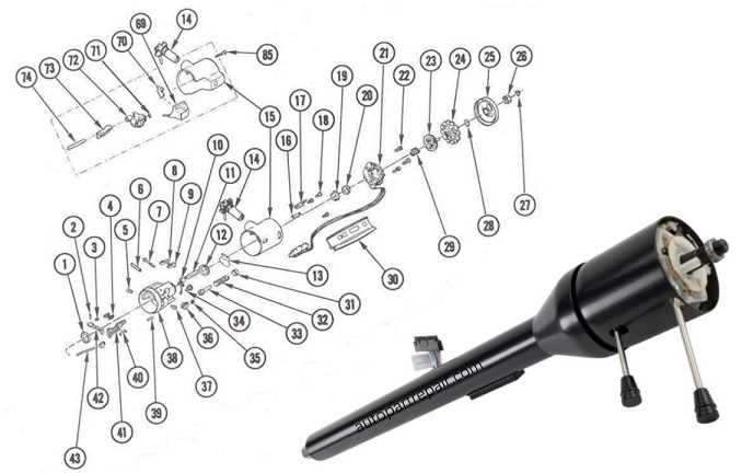 ford steering column parts diagram