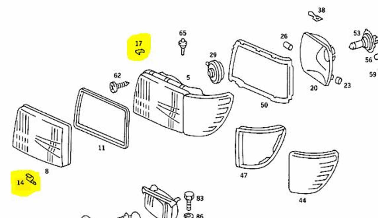 mercedes r107 parts diagram