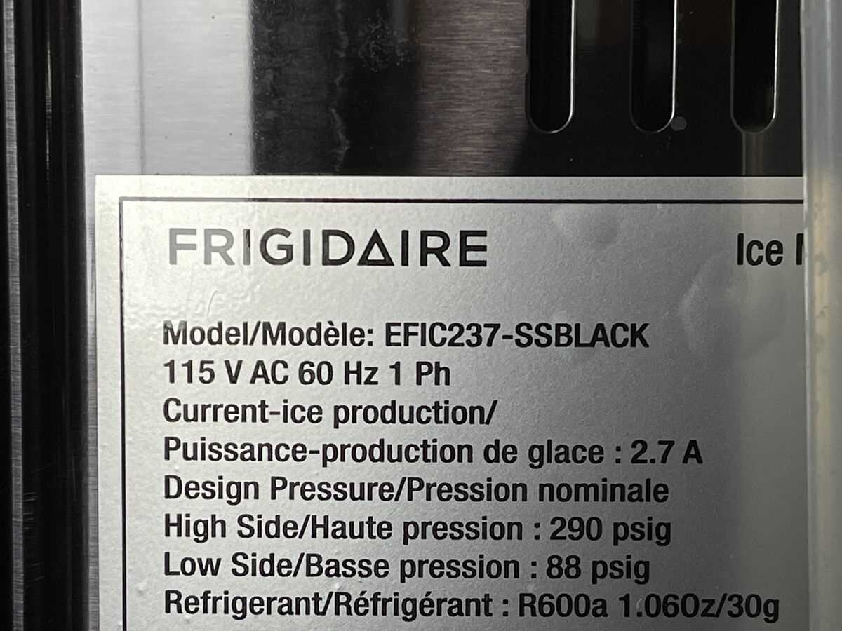 frigidaire efic237 parts diagram