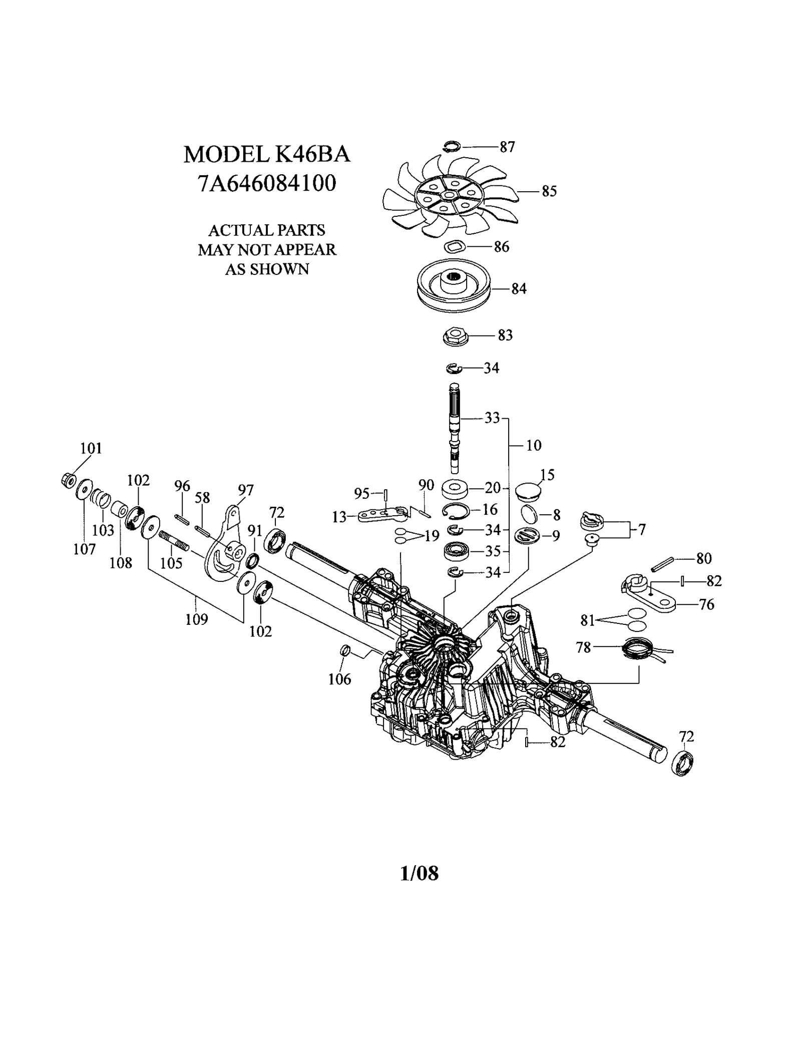 craftsman gt3000 steering parts diagram